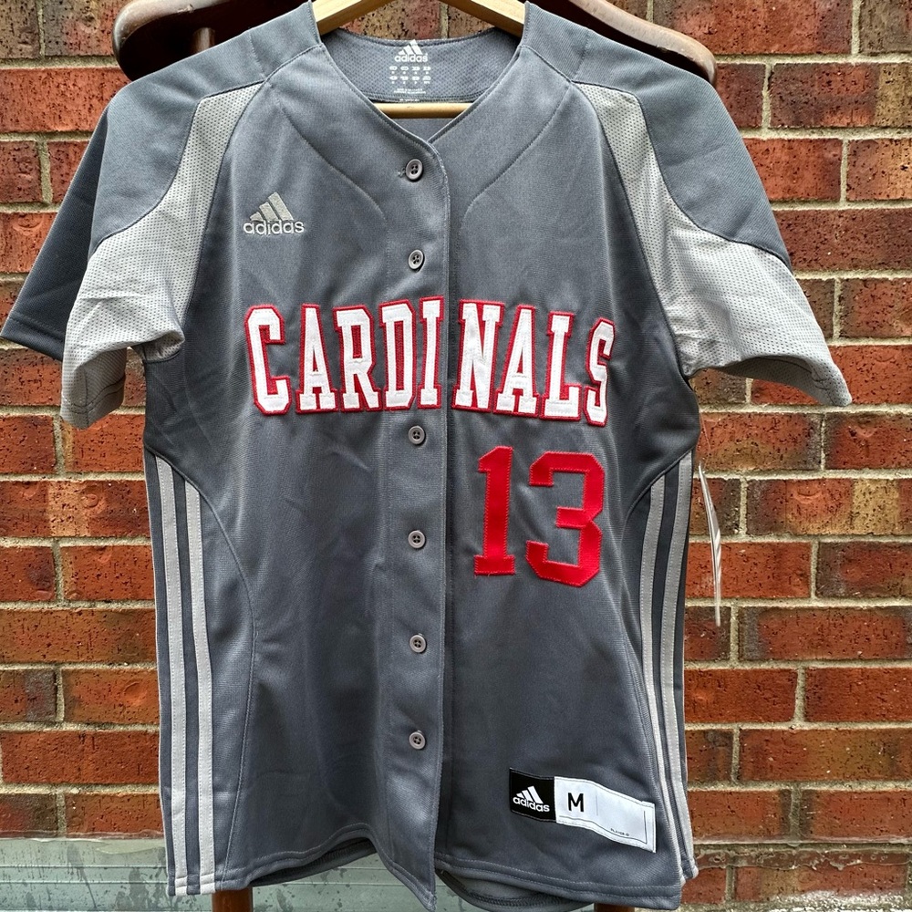 Adidas Women’s Louisville Cardinals Softball Jersey Full Button #13 Mesh M